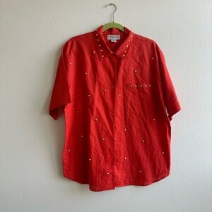 Red Studded Shirt
